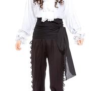 ThePirateDressing Pirate Medieval Rinasciment Linen Fascia grande [Nero]
