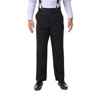 ThePirateDressing Stile Vittoriano Steampunk Costume Architect Pantaloni da Uomo Black (Poly Viscose Fabric) XX-Large (Vita 46/48")