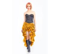 ThePirateDressing Women Steampunk Victorian High-Low Showgirl Gonna - Oro