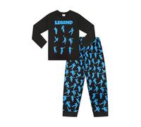 thepyjamafactory Ragazzi Emote Legend Dance Black Blue Lungo Cotone Pigiama (8-9 Anni)