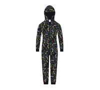 ThePyjamaFactory Control Freak Lounge Wear All In One 100% Cotone Gamer Sleepsuit, Verde, 11-12 Anni
