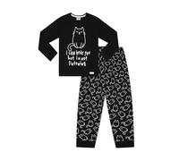 thepyjamafactory I Can Hear You But I'm Not Listening Ragazze Lungo Cotone Pigiama Pjs per Bambini (14-15 Anni)