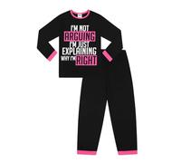 thepyjamafactory I'm Not Arguing I'm Just Explaining Why I'm Right Rosa Ragazze Lungo Cotone Pigiama Pjs per Bambini (15-16 Anni)