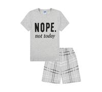 thepyjamafactory Nope Not Today Ragazze Corta Cotone Pigiama Pjs per Bambini (14-15 Anni)