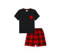 thepyjamafactory Ragazzi Corto in Cotone a Quadri Rosso e Nero Pigiama (15-16 Anni)