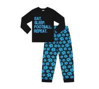 thepyjamafactory Ragazzi Eat Sleep Football Repeat Lungo Cotone Blu Pigiama (5-6 Anni)