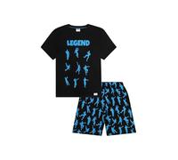thepyjamafactory Ragazzi Emote Legend Dance Black Blue Corto Cotone Pigiama (10-11 Anni)