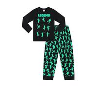 thepyjamafactory Ragazzi Emote Legend Dance Nero Blu Lungo Cotone Pigiama (11-12 Anni)