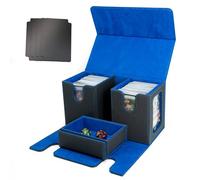 TheQuotium MTG Commander Deck Box Spazio per 200+ carte, scatola da gioco con finestra 3 in 1, organizer magnetico per carte di credito per Magic Commander TCG CCG, 4 divisori