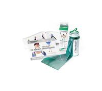 Thera-Band Nastro per esercizi in sacchetto con zip (2,5 m), colore verde-verde, 2,5 m