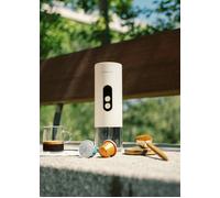 THERA MOVE - Macchina Da Caffè Espresso Portatile 15 Bar Per Capsule E Caffè Macinato Bianco Sporco & Senza Custodia