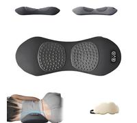 Theraback - Terapia per la schiena 3 in 1, massaggiatore portatile per terapia della schiena a casa, con vibrazioni, trazione e calore, uso plug-in, adatto per schiena, collo e spalle (grigio scuro)