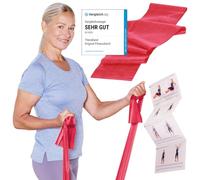 TheraBand 2,50 m in sacchetto di PE con istruzioni (lingua italiana non garantita), fascia da ginnastica, fascia elastica per allenamento a corpo, fascia di resistenza, fascia per allenamento a casa