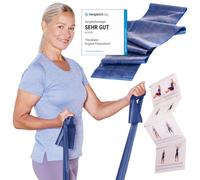 TheraBand 2,50 m in sacchetto di PE con istruzioni (lingua italiana non garantita), fascia da ginnastica, fascia elastica per allenamento a corpo, fascia di resistenza, fascia per allenamento a casa