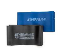 TheraBand professionale in lattice bande di resistenza per la parte superiore del corpo, parte inferiore del corpo, e Core esercitazione, fisioterapia, pilates, allenamento home-fitness inferiore e riabilitazione, Blue/Black - Advanced Set