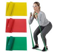 TheraBand professionale in lattice bande di resistenza per la parte superiore del corpo, parte inferiore del corpo, e Core esercitazione, fisioterapia, pilates, Yellow/Red/Green - Beginner Set