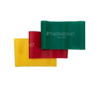 TheraBand Set di fasce elastiche non in lattice, per fisioterapia, giallo, rosso, verde, principiante