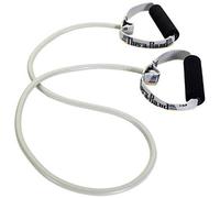 THERABAND Tubo di resistenza professionale in lattice con manici morbidi per esercizi, fisioterapia, pilates, allenamenti a casa e riabilitazione, argento