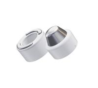 TheraFace PRO | Dispositivo per la cura del viso 6-in-1 con massaggio a percussione - microcorrente - luce LED blu e rossa da Therabody (Bianco - Anelli caldi e freddi)
