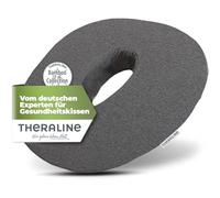 Theraline Anello ergonomico per alleviare il coccige, anello di seduta dopo l'intervento chirurgico, parto o come cuscino per emorroidi, cuscino ortopedico a ciambella (antracite melange)