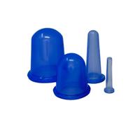 Theralino Testina in silicone in diverse dimensioni e forme - Campana massaggiante, coppettazione, cupping, vuoto tradizionale per massaggi (set da 4)