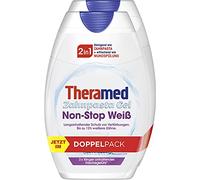 Theramed 2 in 1 dentifricio bianco non stop 2 pezzi, 150 ml