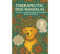 Therapeutic Dog Mandalas: Floral & Canine Mandala Coloring Book for Adults
