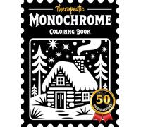 Therapeutic Monochrome Coloring Book: The Most Calming Black & White Colouring Experience With 50 Single-Sided Designs for Adults and Teens