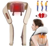 Therapexa - Massaggiatore per collo e spalle, massaggiatore Shiatsu 6D per collo e schiena, con calore, 3 velocità, sollievo muscolare profondo, massaggiatore portatile ricaricabile per alleviare il