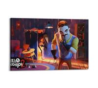 Therapi Poster decorativo da parete su tela, motivo: Hello Neighbor 2, poster decorativo moderno per camera da letto, per camera da letto, 60 x 90 cm