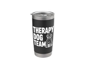 Therapy Dog Team supporta gli amici canini Bicchiere termico in acciaio inox doppia parete
