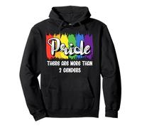There Are More Than Two Genders LGBT Gay Pride Flag LGBTQ Felpa con Cappuccio