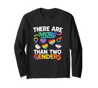 There Are More Than Two Genders Maglietta Pride Maglia a Manica