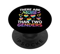 There Are More Than Two Genders Maglietta Pride PopSockets PopGrip Adesivo