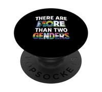 There Are More Than Two Genders Maglietta Pride PopSockets PopGrip Adesivo