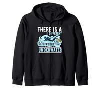 There Is A Different World Underwater Scuba Diver Diving Felpa con Cappuccio