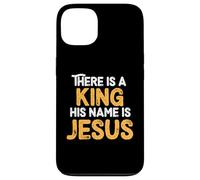 There Is A King His Name Is Jesus Royal Christian Men Women Custodia per iPhone 13