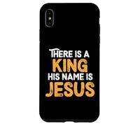 There Is A King His Name Is Jesus Royal Christian Men Women Custodia per iPhone XS Max