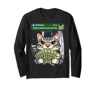 There is Motion at Your Front Door Funny Cat Money Meme Maglia a Manica