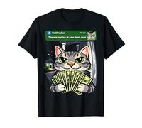 There is Motion at Your Front Door Funny Cat Money Meme Maglietta