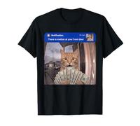 There Is Motion At Your Front Door Meme Funny Cat Weird Joke Maglietta