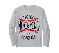 There is No Crying in Baseball Women in My Baseball Mom Era Maglia a Manica