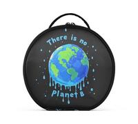 There Is No Planet B - Beauty case verticale autoportante con divisori regolabili, 27,9 cm