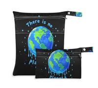 There Is No Planet B Dripping Paint Art borsa impermeabile impermeabile 2 Pack elementi essenziali da viaggio per bambini con maniglie per piscina, piscina, Non c'è Planet B Dripping pittura arte, 1