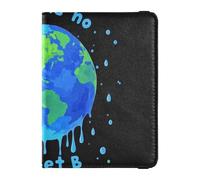 There Is No Planet B Dripping Paint Art Porta passaporto decorativo in pelle per viaggio famiglia Portafoglio Combo Carino passaporto Libro impermeabile, Non c'è Planet B Dripping pittura arte, 1 size