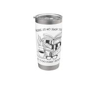 There Is No Such Thing As Too Many Books Womens Reading Bicchiere termico in acciaio inox doppia parete