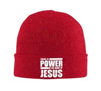 There Is Power in The Name of Jesus Uomo Donna Skull cap Flessibile Beanie in Maglia Morbido Berretto per Corsa Tutte Le Stagioni Moto