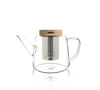 THEREO GUSTAVOLA IN VETRO BOROSILICATE E COPERCHIO LEGNO 1L00