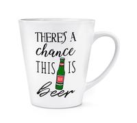 There's a Chance Questo È Birra 341ml Latte Tazza - Divertente Lager Birra Ipa