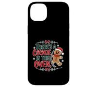 Theres A Cookie In This Oven Christmas Gravidanza Gingerbread Custodia per iPhone 14 Plus
